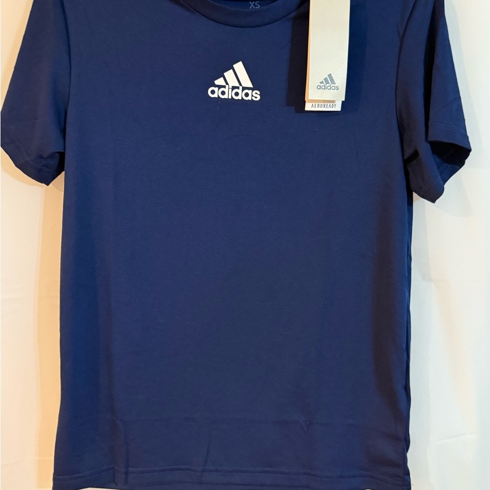 Adidas Blue Short Sleeve Tee Athletic Style